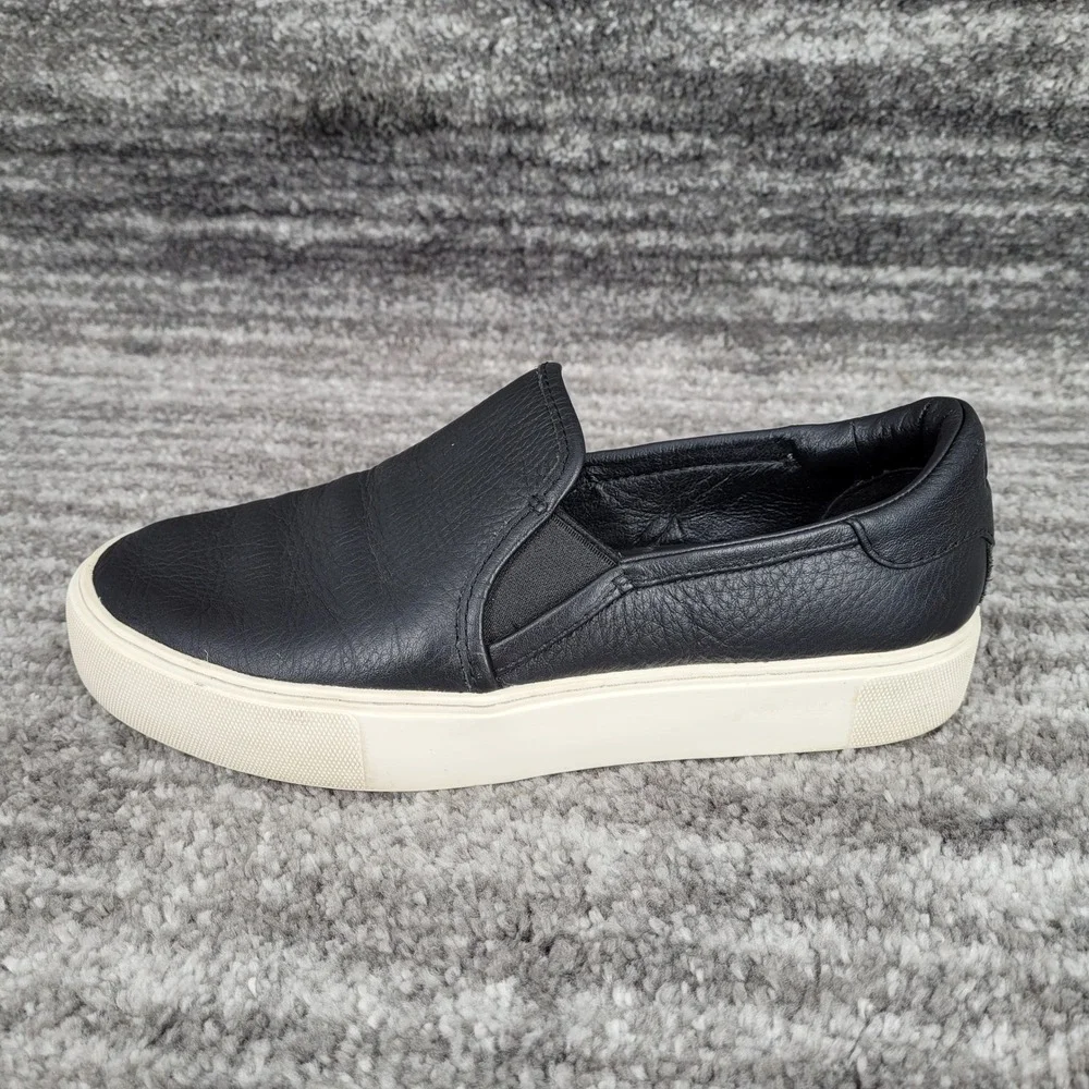 UGG‎ Jass Black Leather Slip On Platform Sneakers 1105712 Womens 7